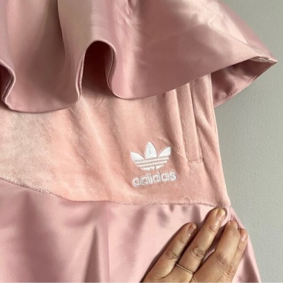 adidas Originals x J Koo Trefoil Velour Ruffle Track Pants - S, BNWTs - Picture 5 of 12